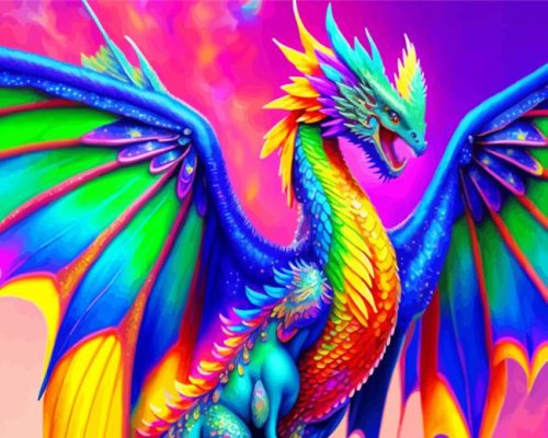 Aesthetic Colorful Dragon Paint By Number