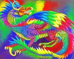 Aesthetic Rainbow Dragon Paint By Number