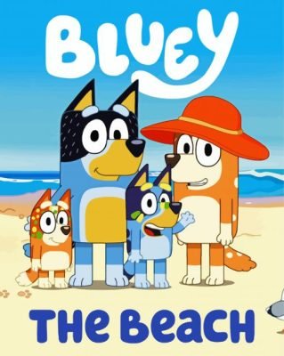 Bluey Beach Paint By Numbers