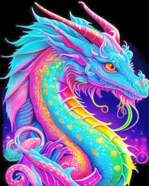 Colored Dragon Paint By Number