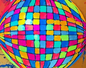 Colorful Disco Ball Art Paint By Number