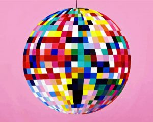 Colorful Disco Ball Art Paint By Number