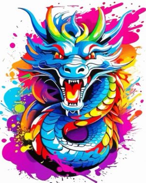 Colorful Dragon Art Paint By Number