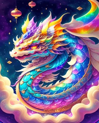 Colorful Dragon Paint By Number