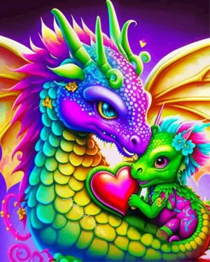 Colorful Dragons Paint By Number