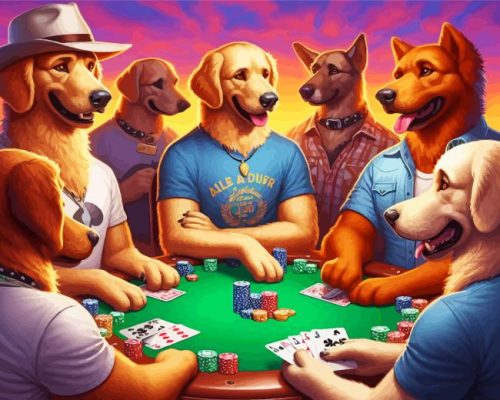Cool Dogs Playing Poker Paint By Number