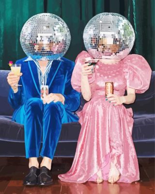 Disco Ball Couple Paint By Number