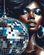Disco Ball Girl Paint By Number