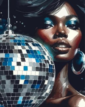 Disco Ball Girl Paint By Number
