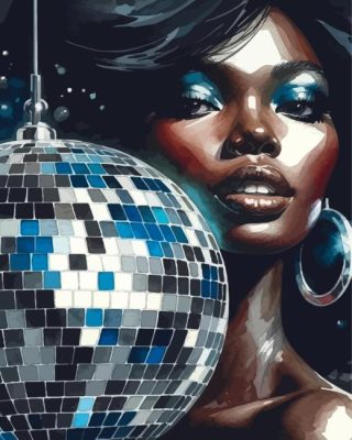 Disco Ball Girl Paint By Number