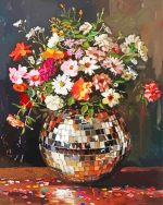Disco Ball Vase Paint By Number