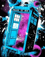 Tardis Splatter Paint By Number