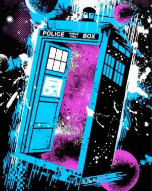 Tardis Splatter Paint By Number