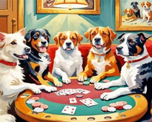 Dogs Playing Poker Art Paint By Number