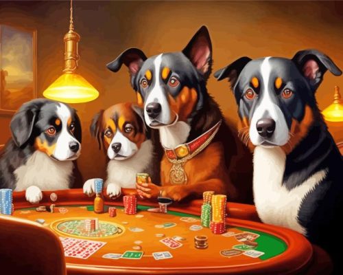 Dogs Playing Poker Paint By Number