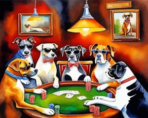 Poker Pawsitivity Paint By Number