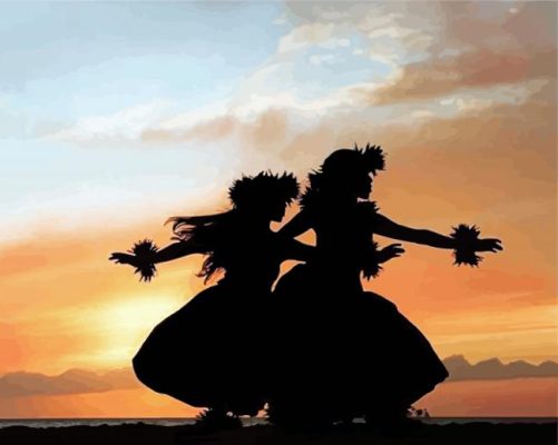 Hawaiian Hula Dancers Paint By Number