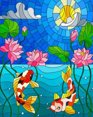 Koi Fishes Paint By Number