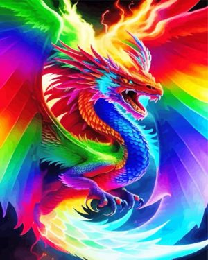 Mad Colorful Dragon Paint By Number