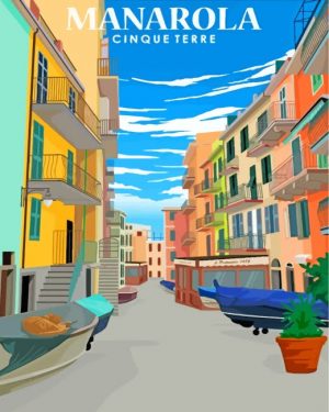 Manarola Town Paint By Number
