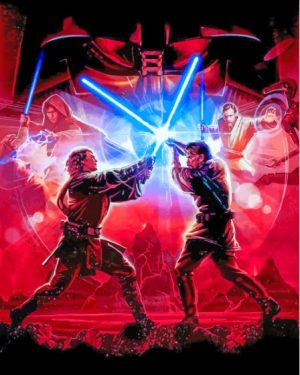 Obi Wan Vs Anakin Skywalker Paint By Number