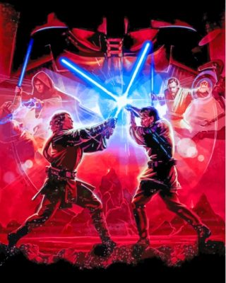 Obi Wan Vs Anakin Skywalker Paint By Number
