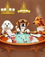 Puppies Playing Poker Paint By Number