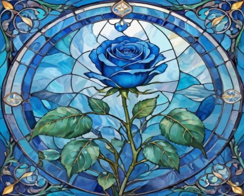 Blue Rose Paint By Number