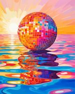 Sunset Disco Ball Paint By Number