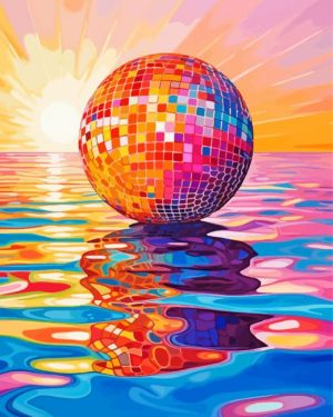 Sunset Disco Ball Paint By Number