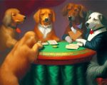 Vintage Dogs Playing Poker Art Paint By Number