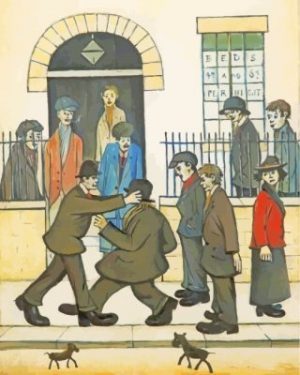 A Fight LS Lowry Paint By Numbers