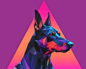 Abstract Doberman Paint By Number