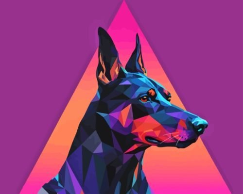 Abstract Doberman Paint By Number