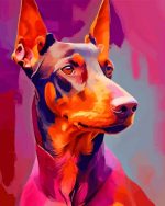 Abstract Doberman Paint By Number