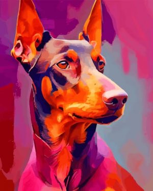 Abstract Doberman Paint By Number