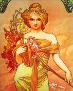 Alphonse Mucha Spring paint By Numbers