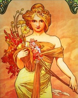 Alphonse Mucha Spring paint By Numbers