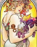 Alphonse Mucha Fruit Paint By Numbers