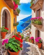 Amalfi Coast Village paint by numbers