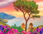 Amalfi Coast At Sunset paint by numbers