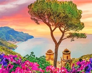 Amalfi Coast At Sunset paint by numbers