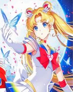 Sailor Moon With Butterflies Paint By Number