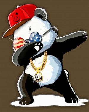Anime Hip Hop Panda paint by numbers