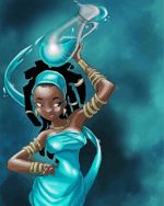 Aquarius Black Lady Paint by numbers