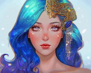 Aquarius Girl Sign Paint By Numbers