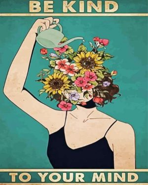 Be kind to your mind quote paint by numbers