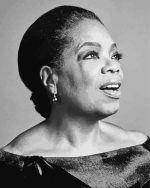Black And White Oprah Winfrey paint by numbers