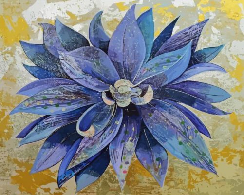 Blue Dahlia Flower Paint By Number