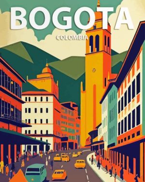 Bogota Colombia Poster Paint By Number